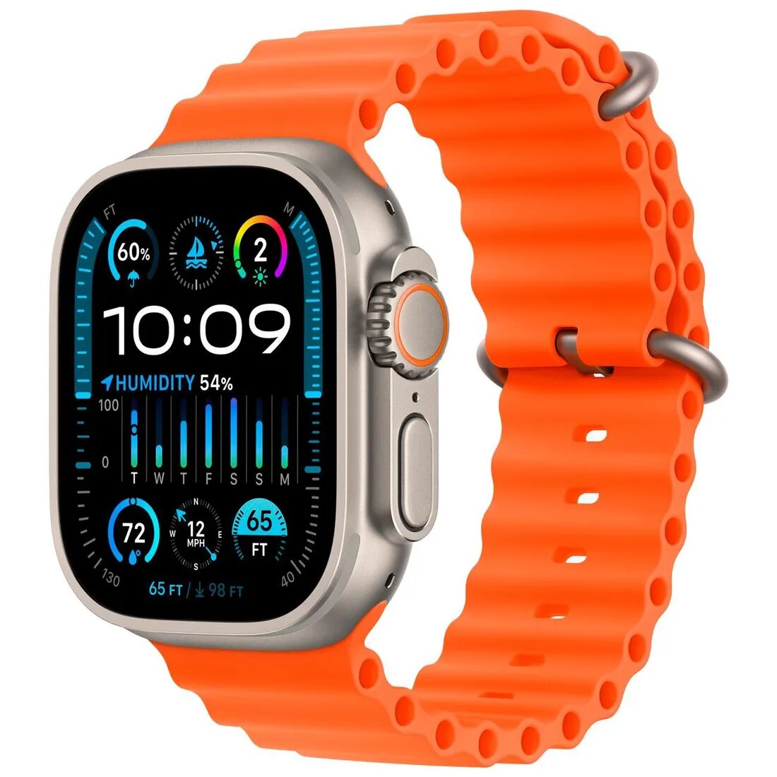Apple Watch Ultra 2 49mm Titanium Ocean Band Orange / Оранжевый
